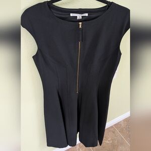 Maggy London Little Black Dress with Gold Zipper
